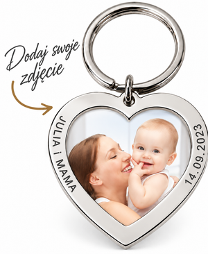 Euloria™ Premium – Brelok Serca ze Zdjęciem i Grawerem